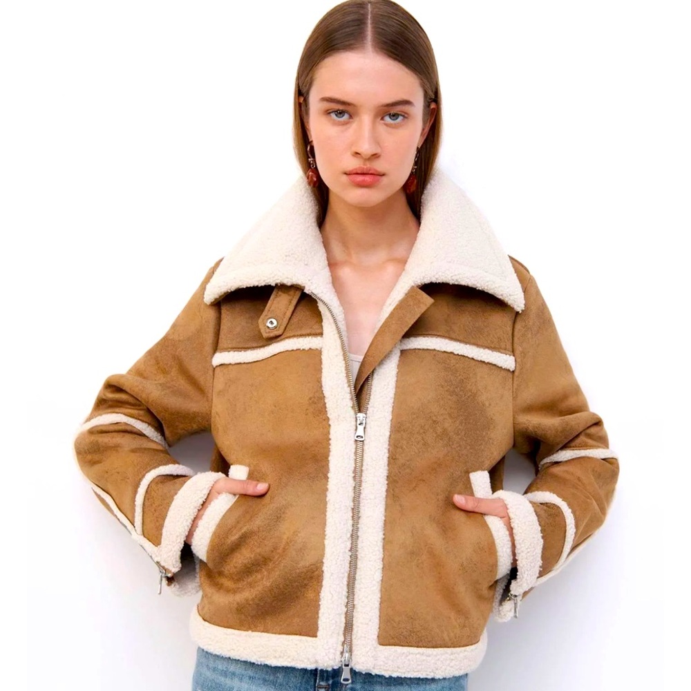JONATHAN SIMKHAI
Akira Thyme Beige Vegan Sherpa Jacket